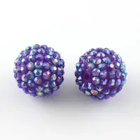 AB-Color Resin Rhinestone Beads