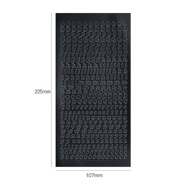 Letter PVC Adhesive Waterproof Stickers Self-Adhesive Stickers