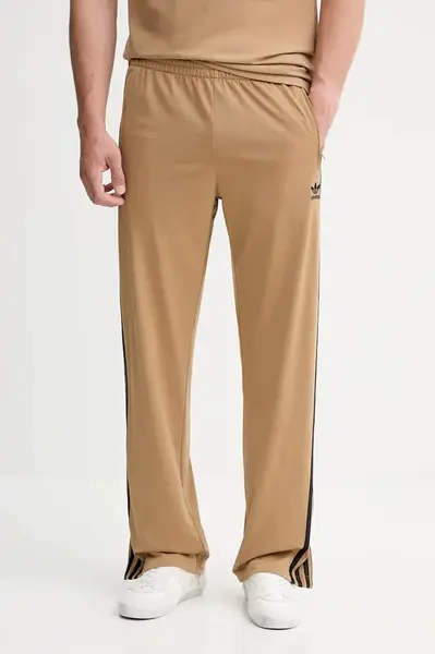 Tepláky adidas Originals Firebird Tp pánské, béžová barva, s aplikací, JY6369