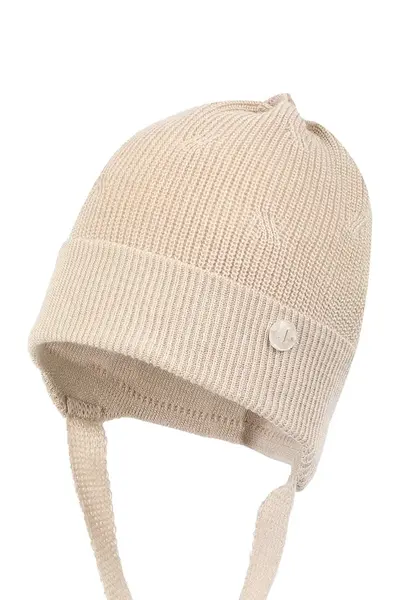 Dětská čepice Jamiks LIR hnědá barva, z tenké pleteniny, JWH062