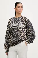 Bavlněná mikina P.E Nation Heritage dámská, hnědá barva, vzorovaná, 253F115