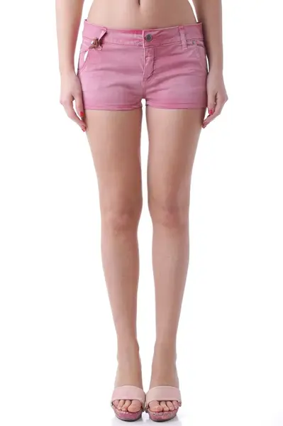 Růžové džínové kraťasy