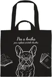 Látková taška – Pes a kniha