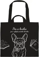 Látková taška – Pes a kniha