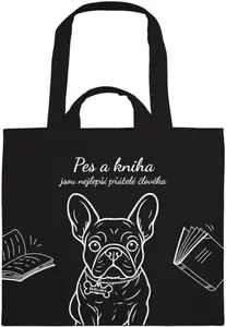 Látková taška – Pes a kniha