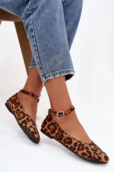 Dámske balerínky s remienkom Panterka Janelor