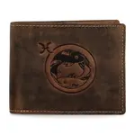 Pánská kožená peněženka hnědá - Diviley Steig Ryby