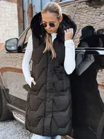 Dámská černá prošívaná vesta