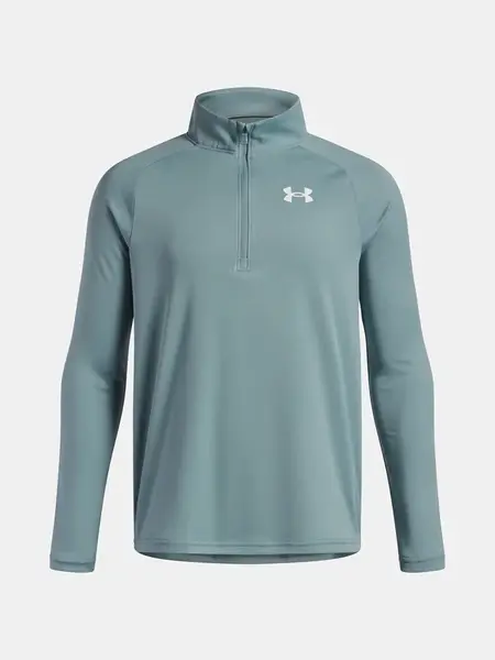 Boys' T-shirt Under Armour UA Tech 2.0 1/2 Zip-GRN - Boys