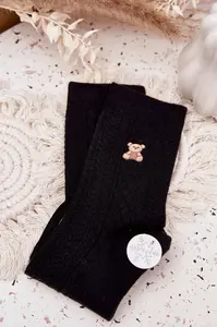 Dámske vlnené ponožky s medvedíkom