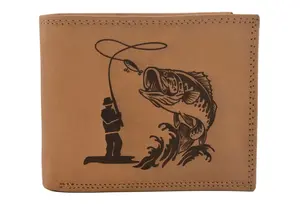 Mercucio peněženka natural vzor 57 rybář a candát