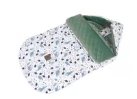 Mamo Tato Bavlněný fusak, prošívaný velvet, 48 x 90 cm Les - bílá, khaki