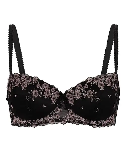 Hunkemöller Podprsenka 'Chloe'  pastelovo fialová / čierna / biela