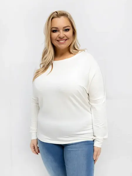 Plus size blúzka ecru