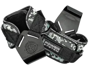 POWER SYSTEM Háky Power Hooks Camo, černo/zelená, vel. XL, 2 ks