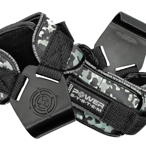 POWER SYSTEM Háky Power Hooks Camo, černo/zelená, vel. XL, 2 ks