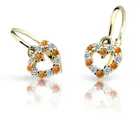 Cutie Jewellery Dětské náušnice ze žlutého zlata C2157-10-X-1 oranžová