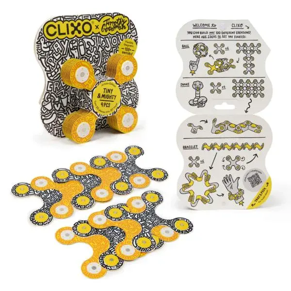 CLIXO Tiny & Mighty Artist Edition (Timothy Goodman) - magnetická stavebnice 9 kusů