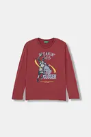 Dětské bavlněné tričko s dlouhým rukávem United Colors of Benetton