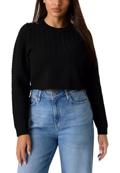 Černý pletený svetr Guess