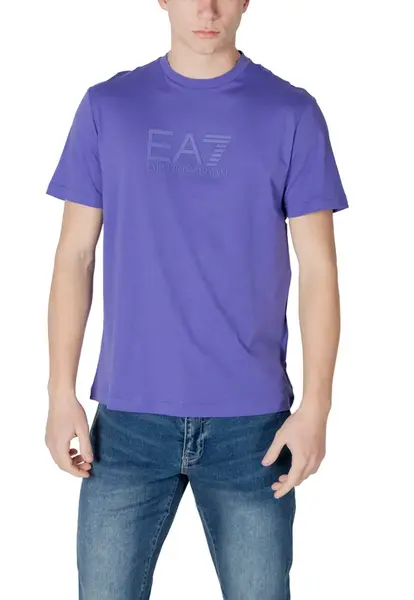 Fialové pánské triko EA7