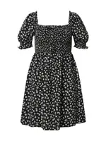 EDITED Šaty 'Charlee'  čierna / biela