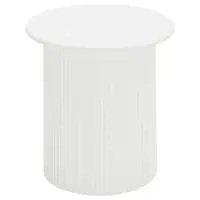 Xora ODKLÁDACÍ STOLEK, bílá, kompozitní dřevo, 40/40/41 cm