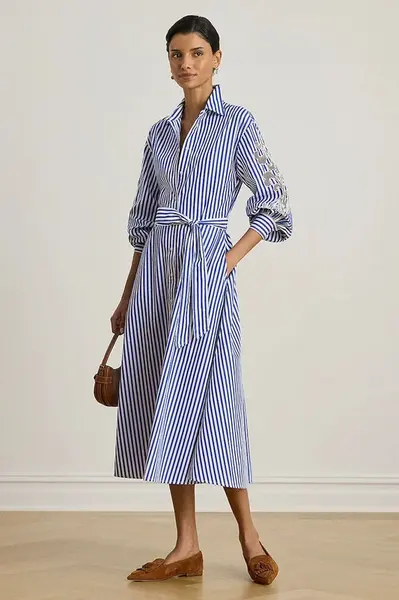 Bavlněné šaty Lauren Ralph Lauren