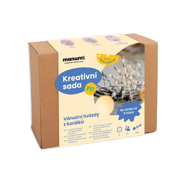 KREATÍVNA SÚPRAVA NA VÝROBU VIANOČNÝCH HVIEZD Z KORÁLIKOV