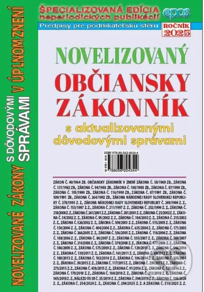 Novelizovaný Občiansky zákonník - kniha z kategorie Právo