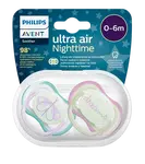 PHILIPS AVENT Šidítko Ultra air noční 0-6m dívka 2 ks