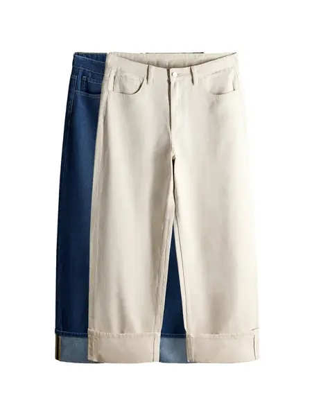 The Set Džínsy  nebielená / modrá denim