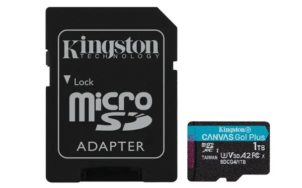 Kingston Canvas Go Plus A2/Micro SDXC/1TB/UHS-I U3 / Class 10/+ Adaptér