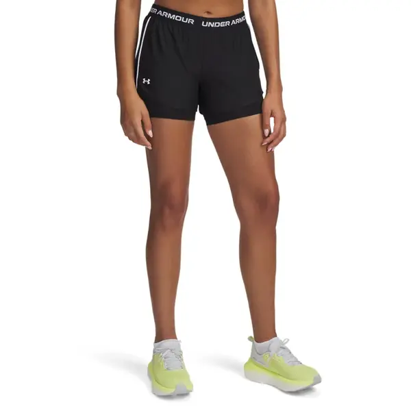 UNDER ARMOUR Športové nohavice 'Play Up'  čierna / biela