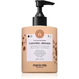 Maria Nila Colour Refresh jemná vyživující maska bez permanentních barevných pigmentů odstín Caramel Brown 7.35 300 ml