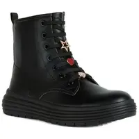 Geox J PHAOLAE Dievčenská členková obuv, čierna, veľkosť