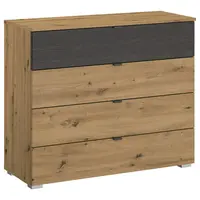 Rauch Möbel KOMODA, černá, dub artisan, 80/81/42 cm