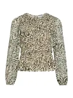 VILA Blúzka 'VIFALIA'  béžová / čierna