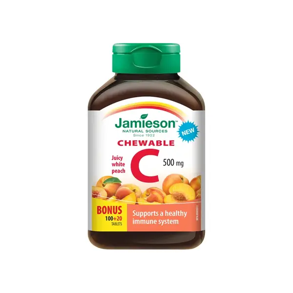 Jamieson Vitamín C 500mg Broskev Cucací Tbl.100+20