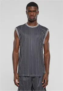 Pánské tílko Striped Mesh bílé/černé