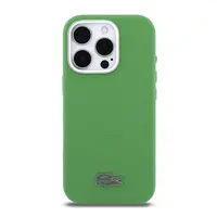 Zadní kryt Lacoste PVC Iconic Petit Pique Metal Logo MagSafe pro Apple iPhone 16 Pro Max, estragon green