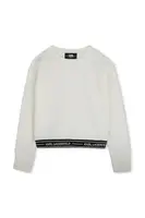 Dětská mikina Karl Lagerfeld béžová barva, hladká, Z30471