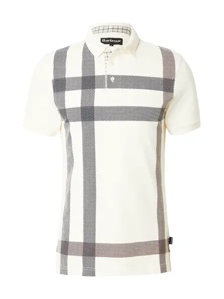 Barbour Tričko 'Blaine'  tmavohnedá / čierna / biela