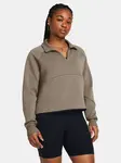 Under Armour Mikina Unstoppable Flc Rugby Crop-BRN - Dámské