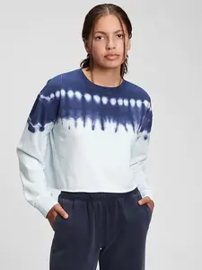 GAP Dětská mikina cropped cutoff crew - Holky