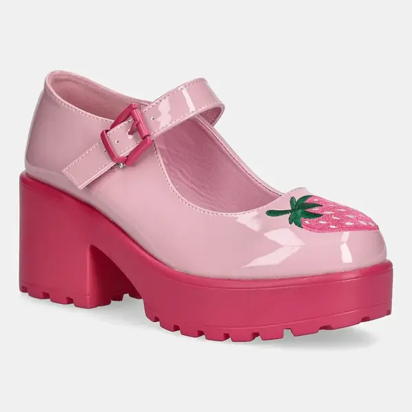 Lodičky Koi Footwear Tira Mary Janes ‘Strawberry Cheesecake Edition’ růžová barva, na podpatku, ND109