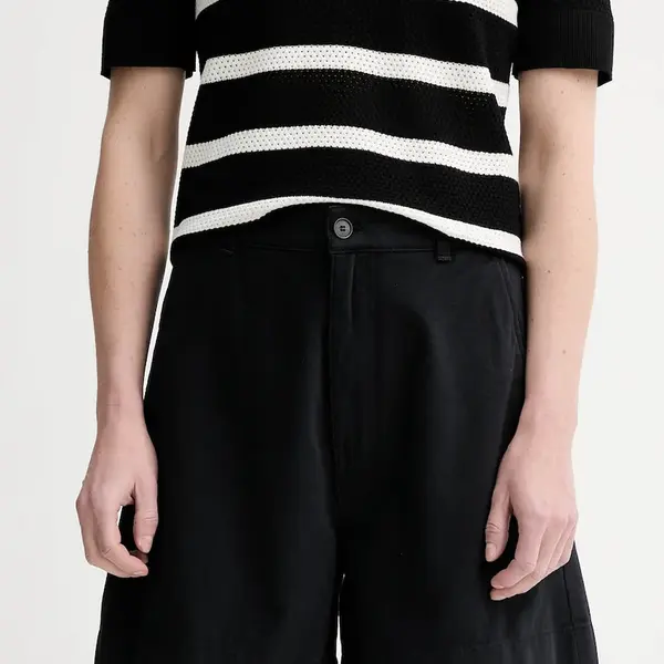 Bavlněné šortky Filippa K dámské, černá barva, high waist, 31423.FK