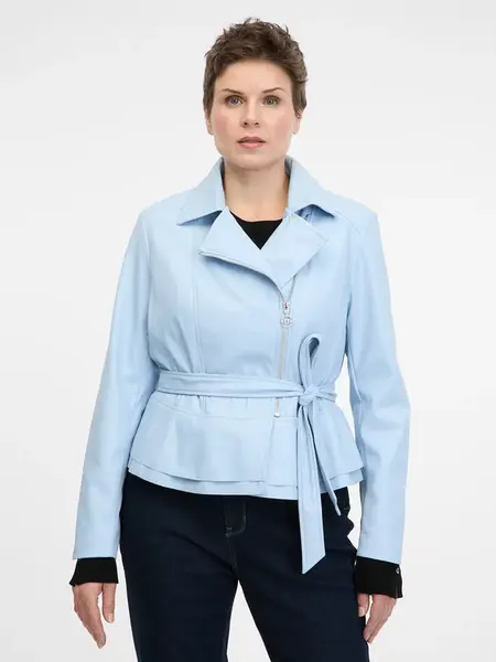 Light blue women's faux leather jacket ORSAY - Women's