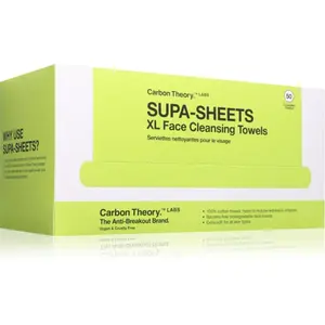 Carbon Theory Supa-Sheets XL Facial Cleansing Towels čisticí a odličovací ubrousky 50 ks