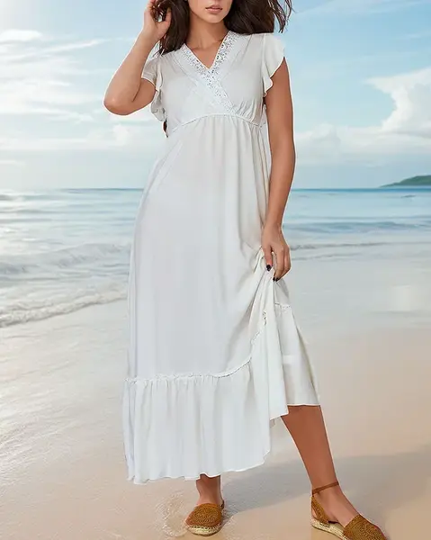 Resti Women's Long Dress with Lace